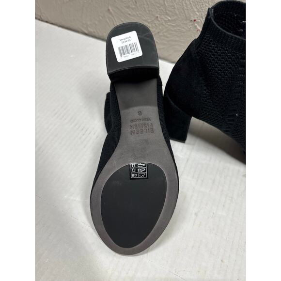 Eileen Fisher Margate Open Toe Block Heel Bootie Pull On Comfort Casual Size 6 - Picture 5 of 5